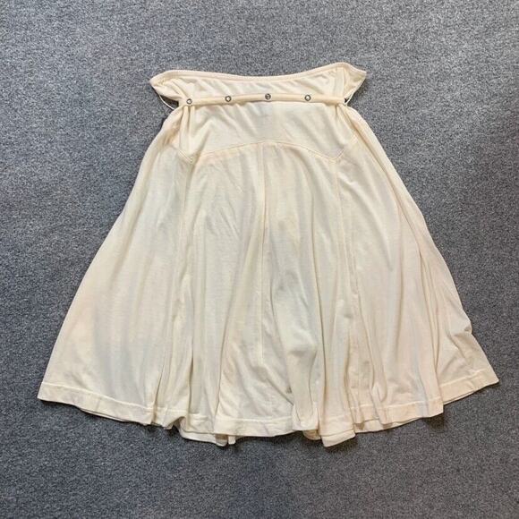 Hurley Skirt Womens XS Extra Small Ivory Pull On Grommet Belt Flowy Lightweight - Picture 8 of 13
